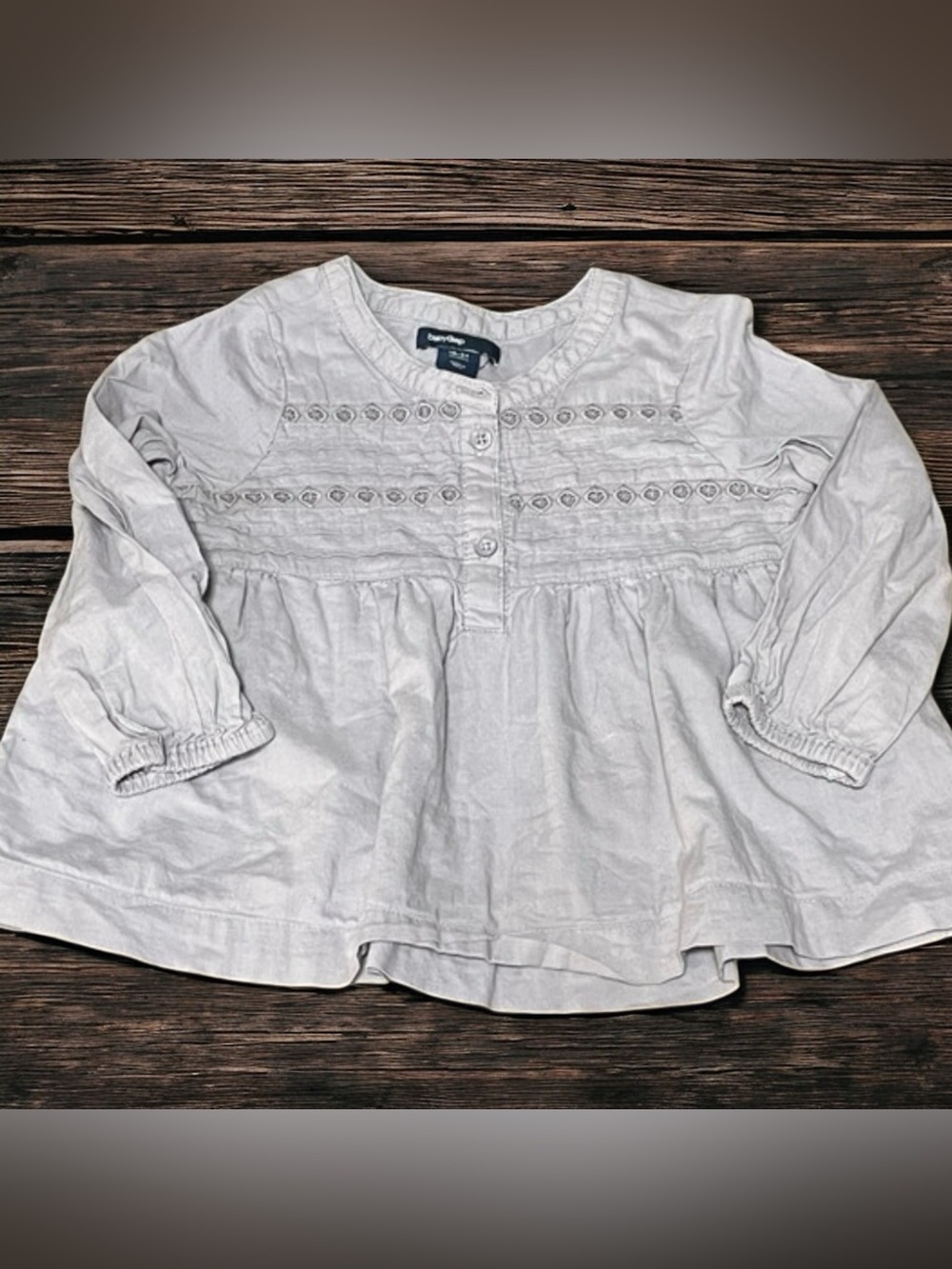 Baby gap 18/24m gray tunic button top